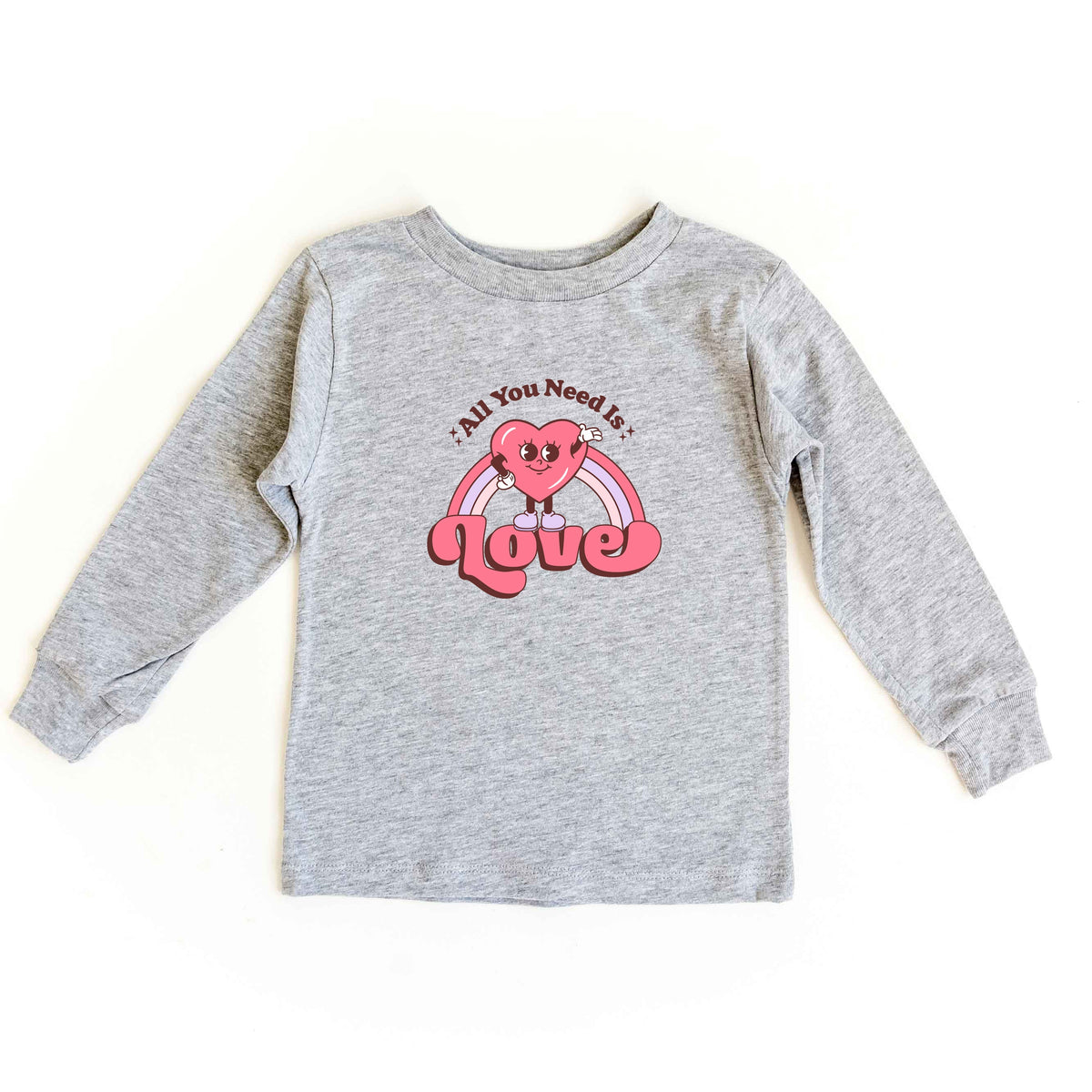 All You Need Is Love Heart Rainbow | Toddler Long Sleeve Tee product image 1