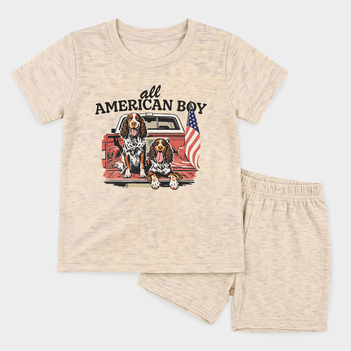All American Boy Dogs - Toddler Crew Shorts Set product image 2