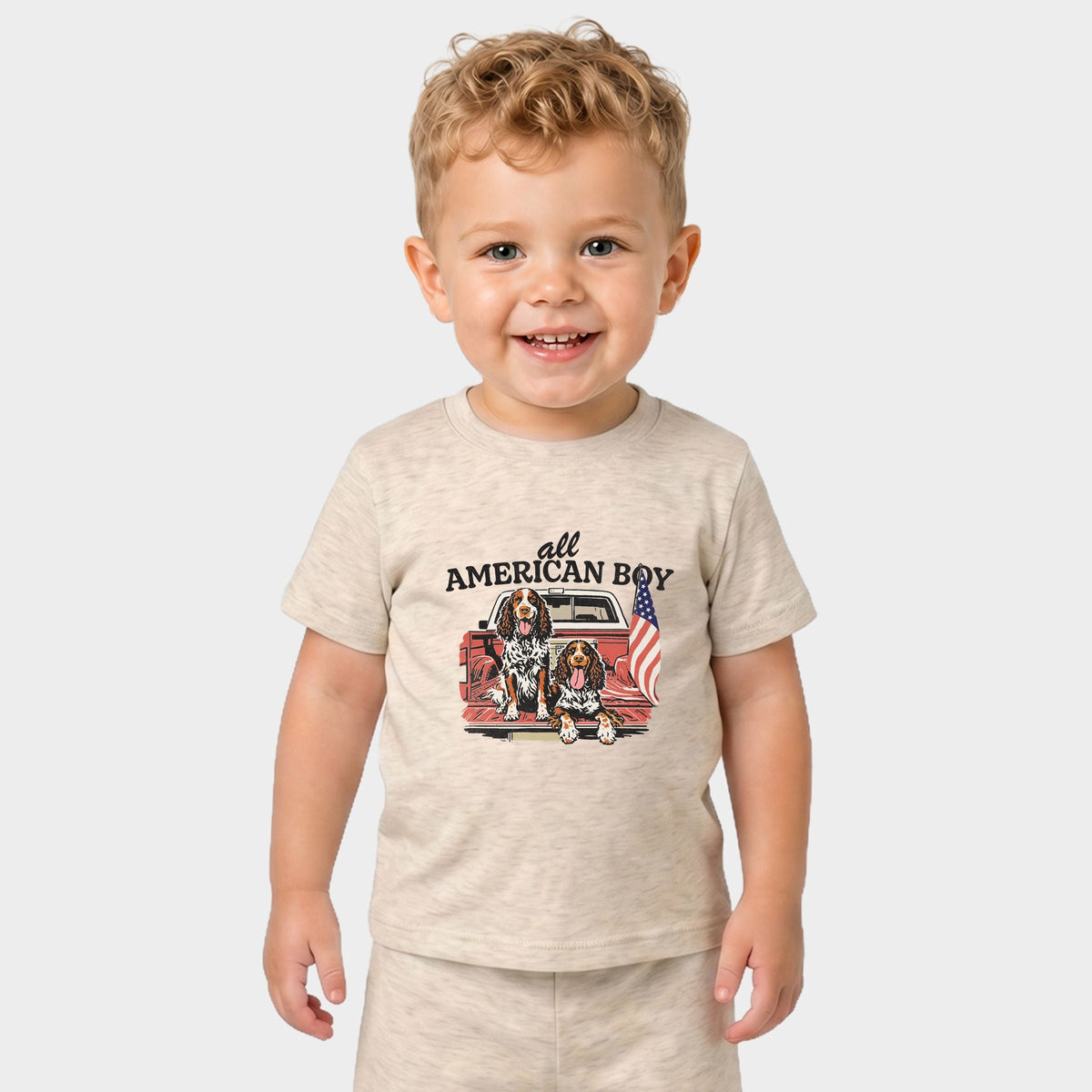 All American Boy Dogs - Toddler Crew Shorts Set product image 1