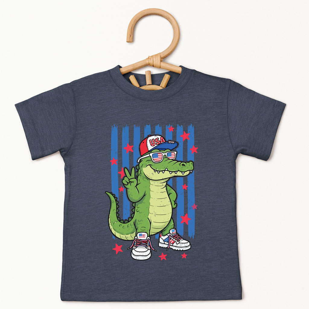 Patriotic Alligator Stripes - Toddler Short Sleeve Graphic product image 7