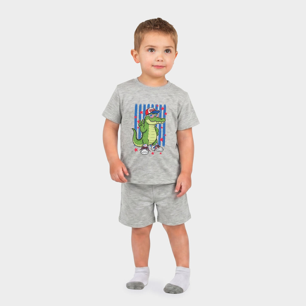 Patriotic Alligator Stripes - Toddler Crew Shorts Set of 2 product image 6