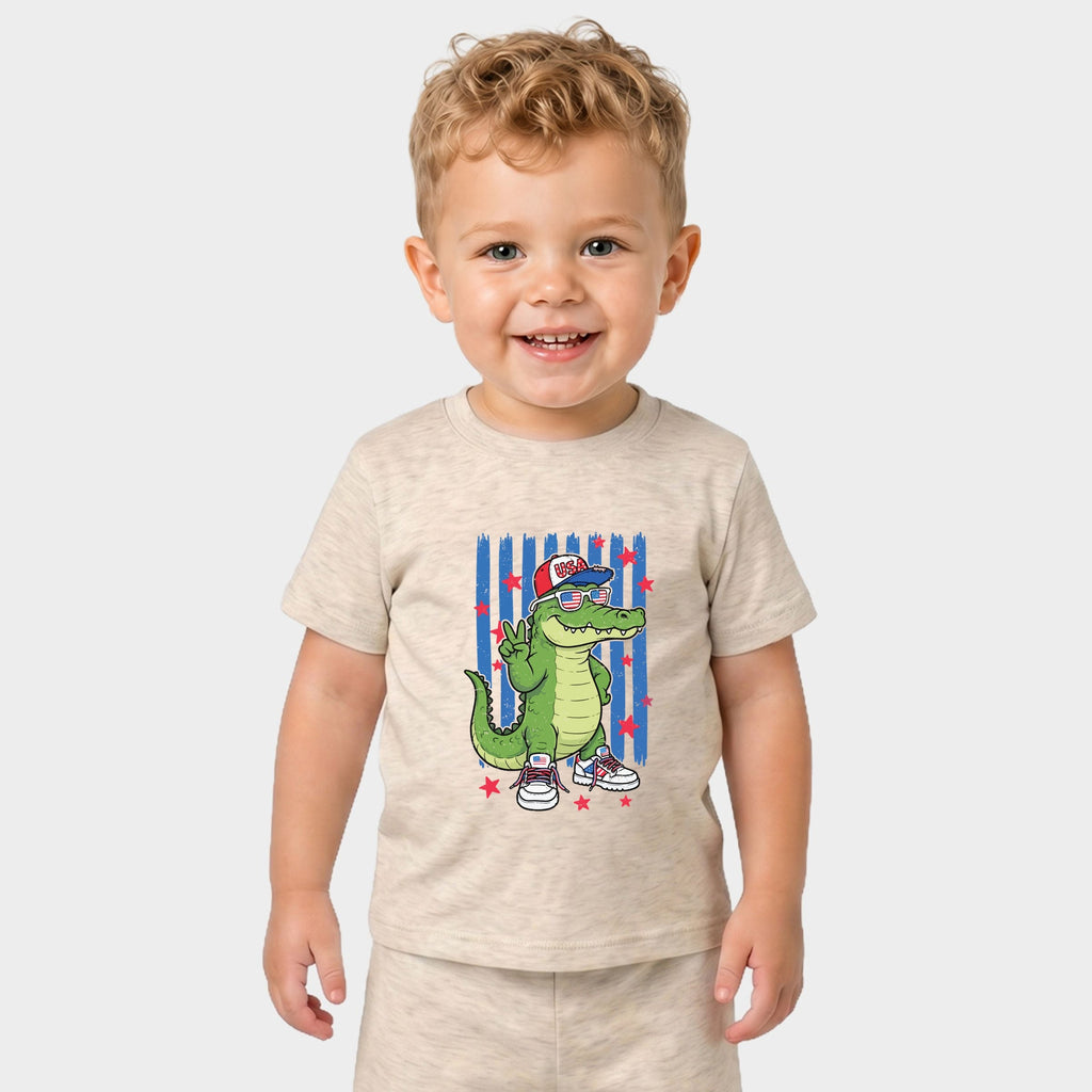 Patriotic Alligator Stripes - Toddler Crew Shorts Set of 2 product image 3