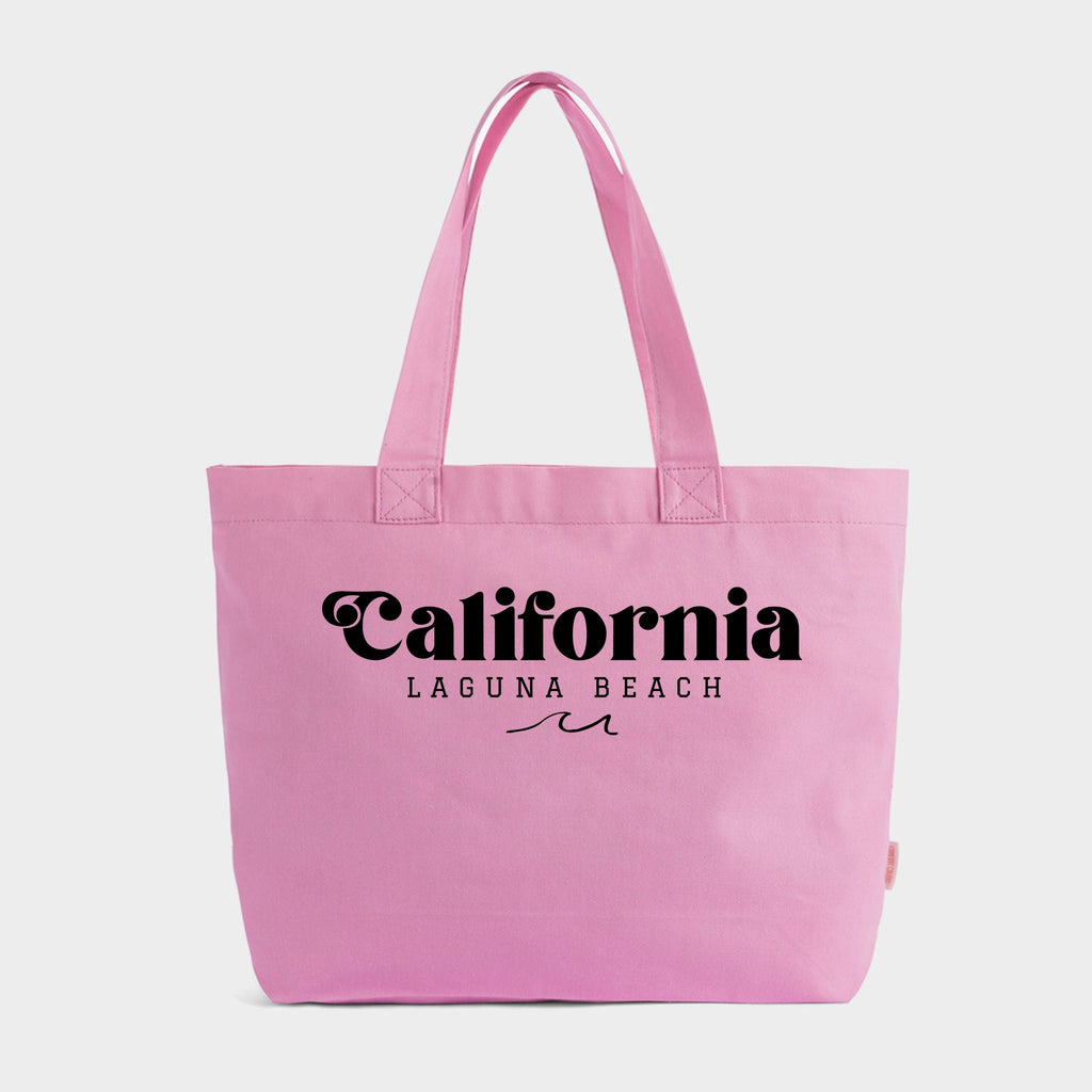 California Laguna Beach - Zippered Canvas Tote
