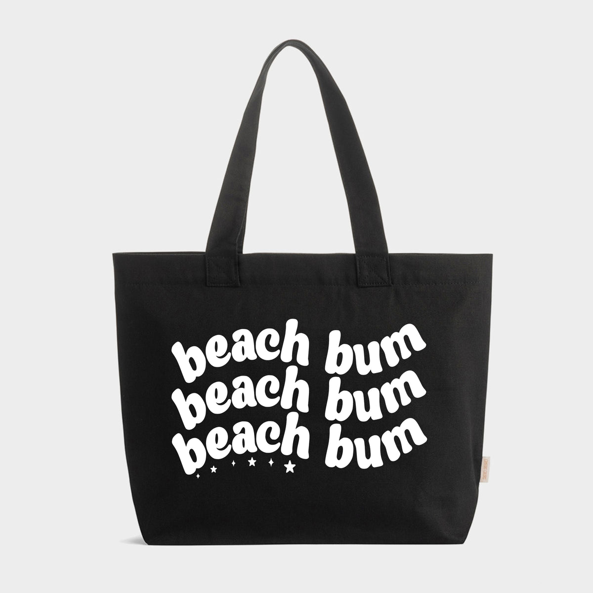 Beach Bum Wavy - Zippered Canvas Tote