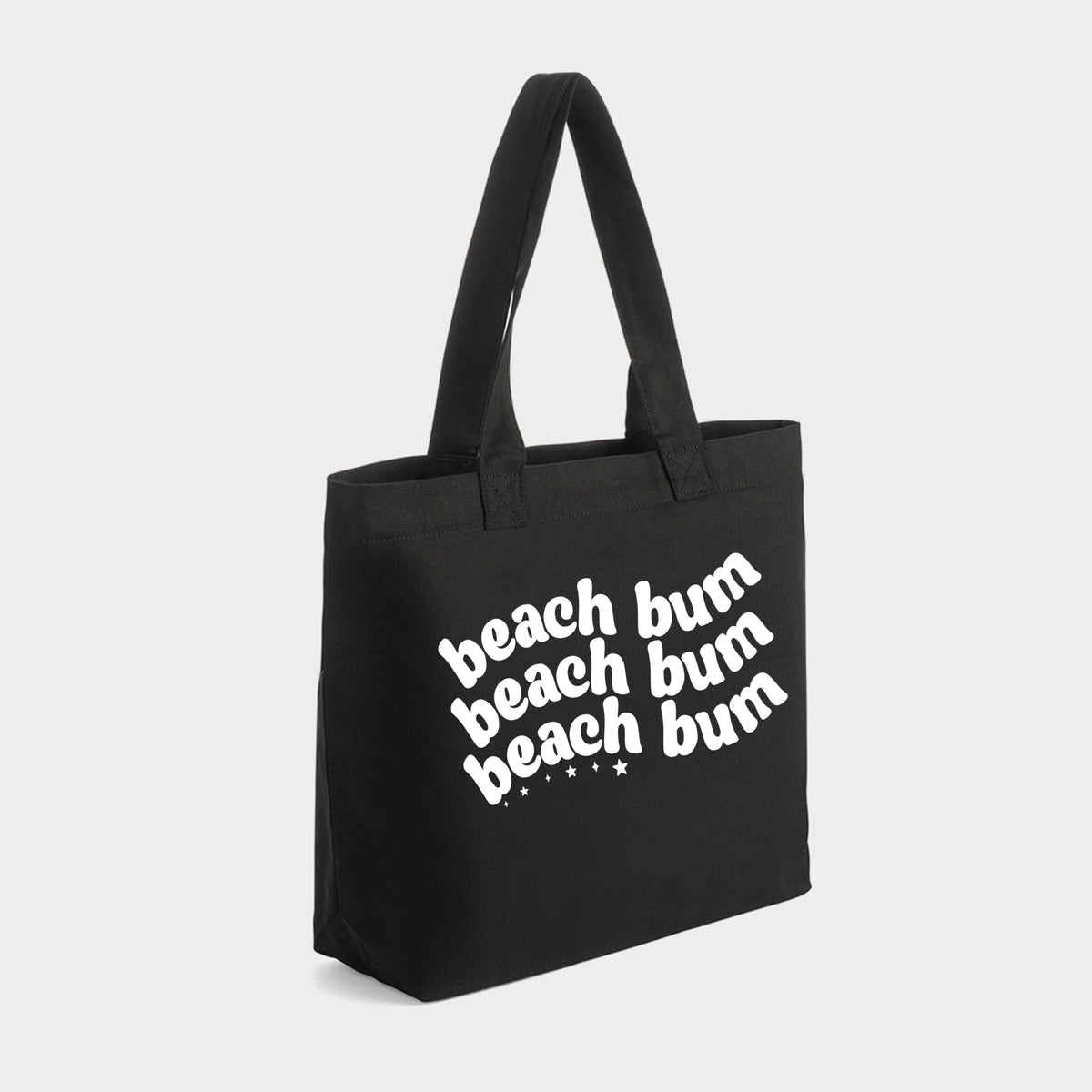 Beach Bum Wavy - Zippered Canvas Tote