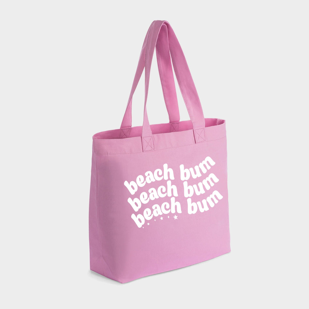 Beach Bum Wavy - Zippered Canvas Tote