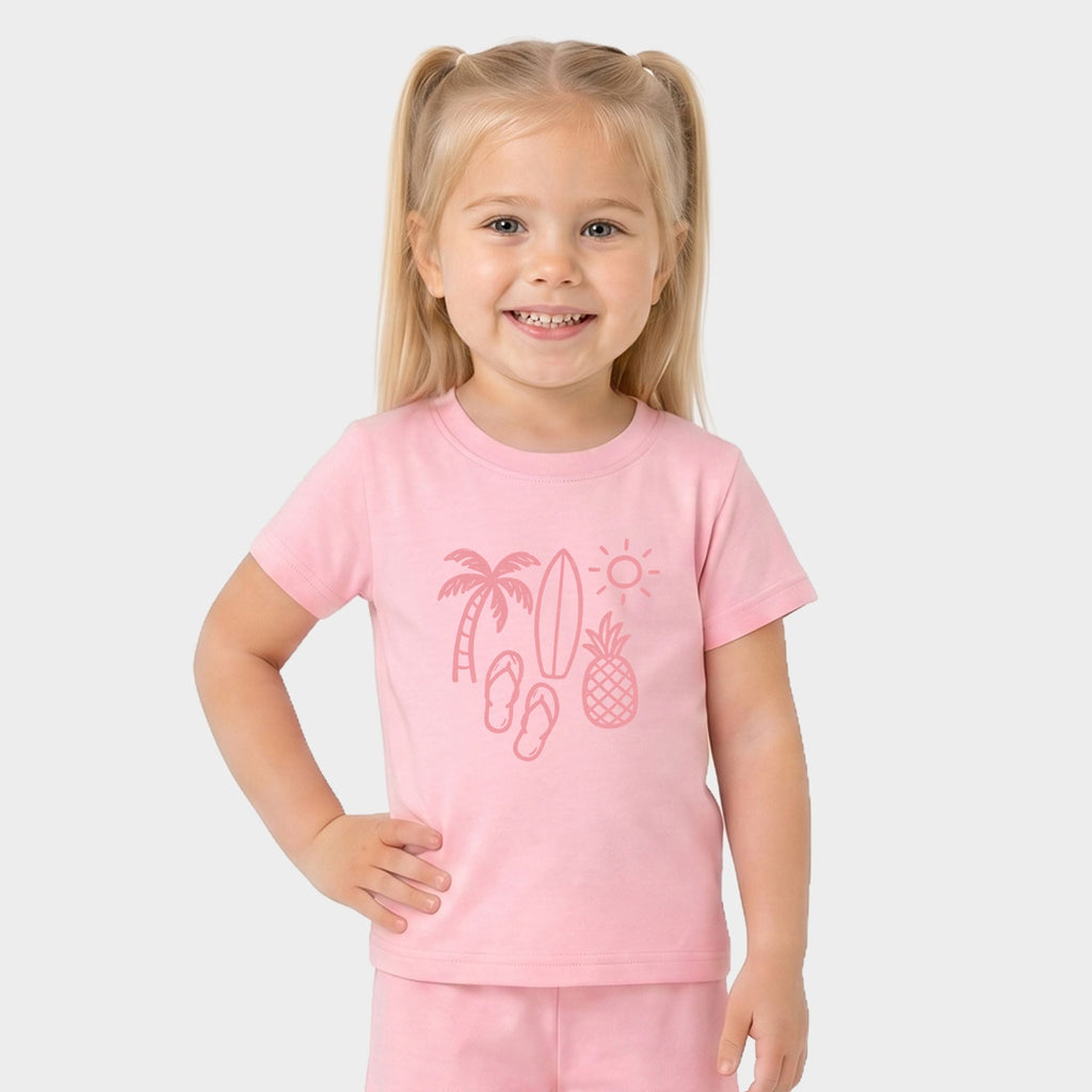 Beach Elements Outline - Toddler Crew Shorts Set product image 2