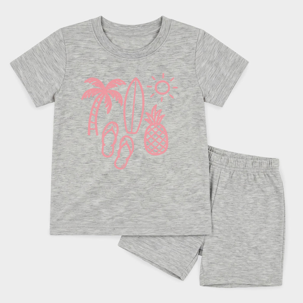 Beach Elements Outline - Toddler Crew Shorts Set product image 12