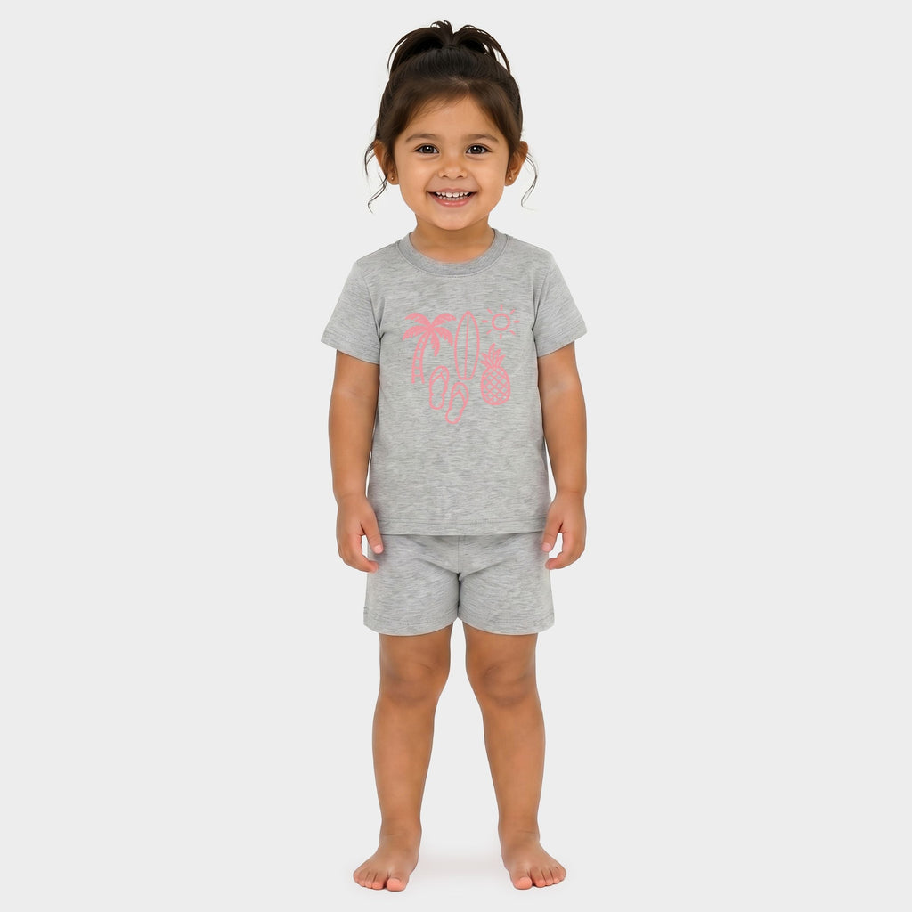 Beach Elements Outline - Toddler Crew Shorts Set product image 4