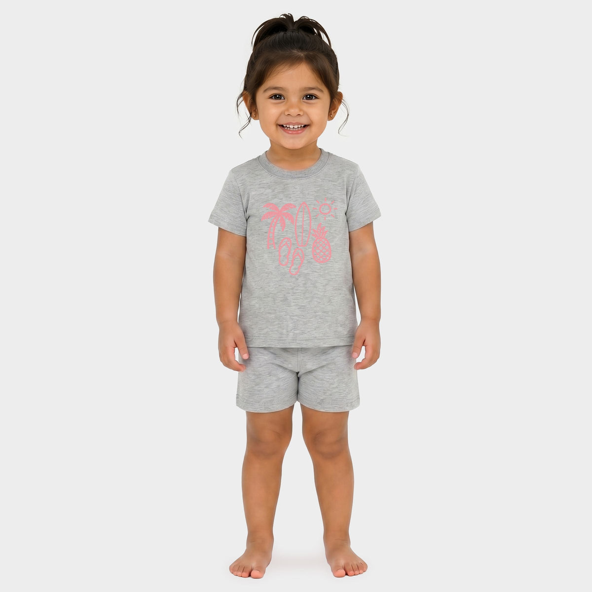 Beach Elements Outline - Toddler Crew Shorts Set product image 4