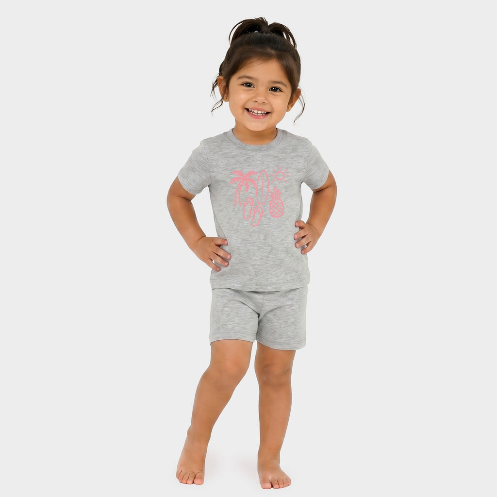 Beach Elements Outline - Toddler Crew Shorts Set product image 5