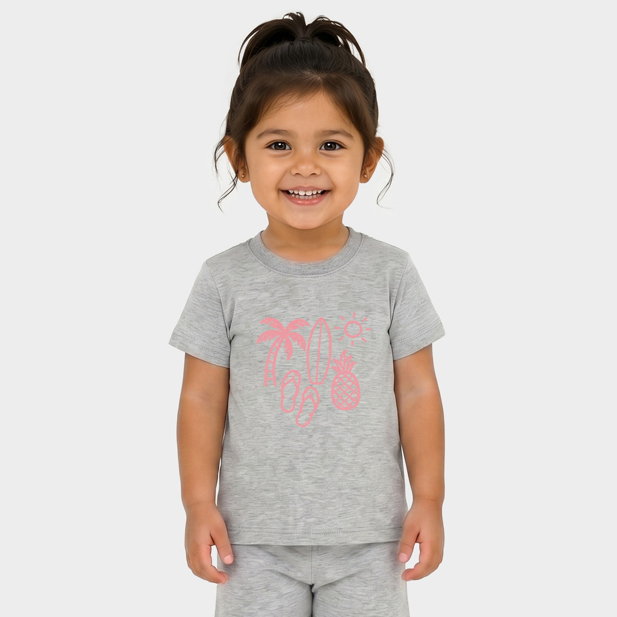 Beach Elements Outline - Toddler Crew Shorts Set product image 6