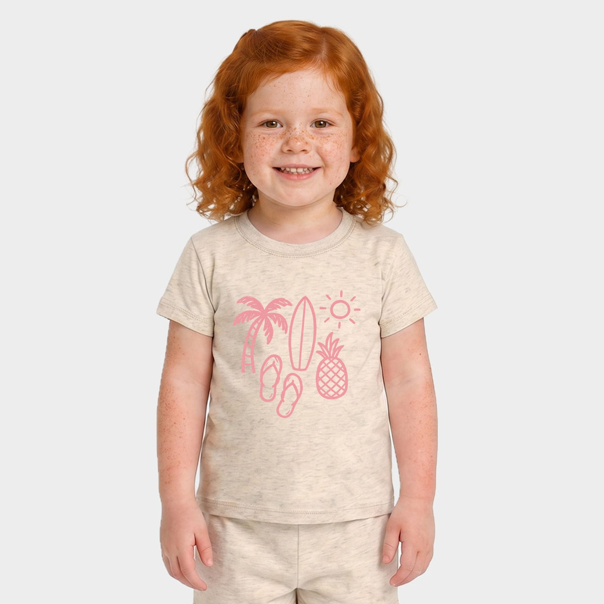 Beach Elements Outline - Toddler Crew Shorts Set product image 8