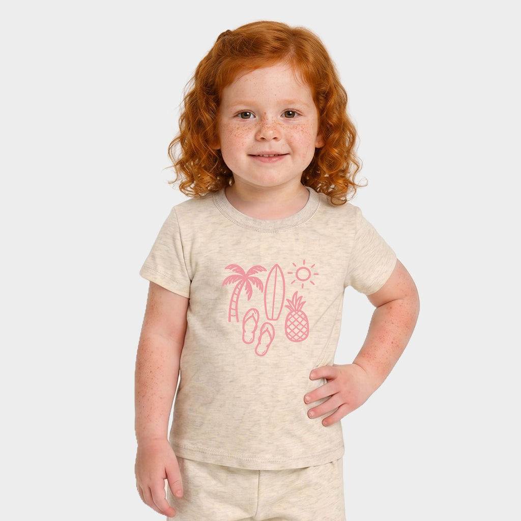 Beach Elements Outline - Toddler Crew Shorts Set product image 9