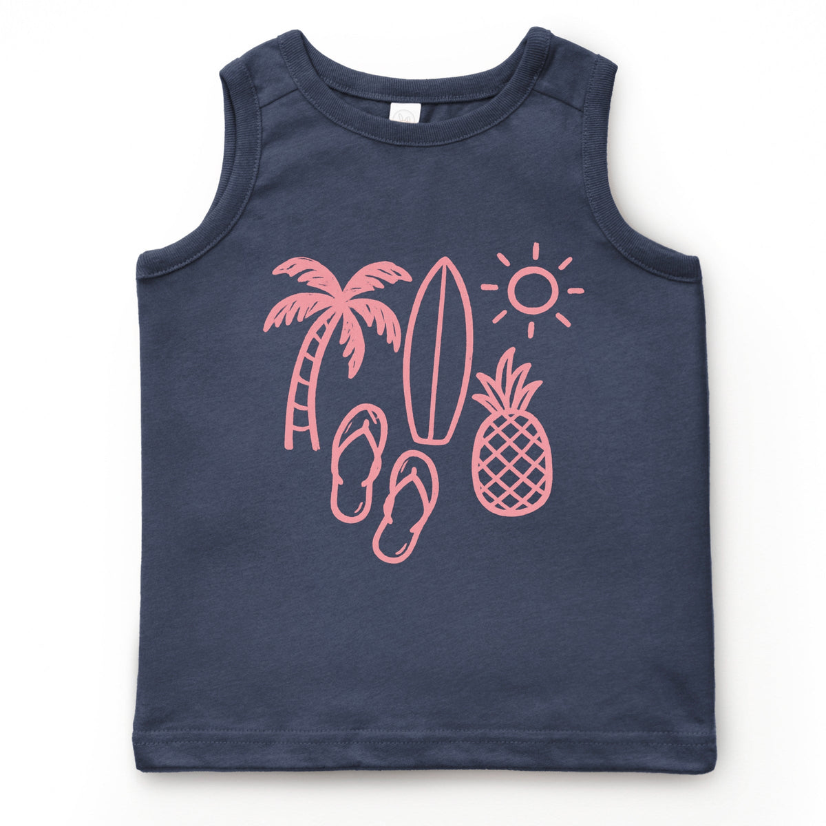 Beach Elements Outline - Youth Tank Top