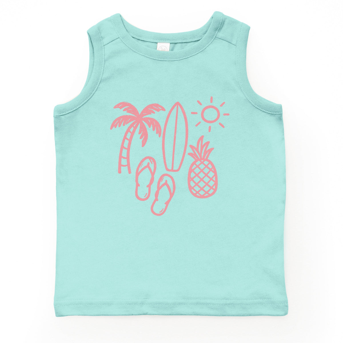 Beach Elements Outline - Youth Tank Top