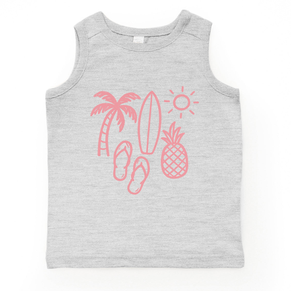 Beach Elements Outline - Youth Tank Top