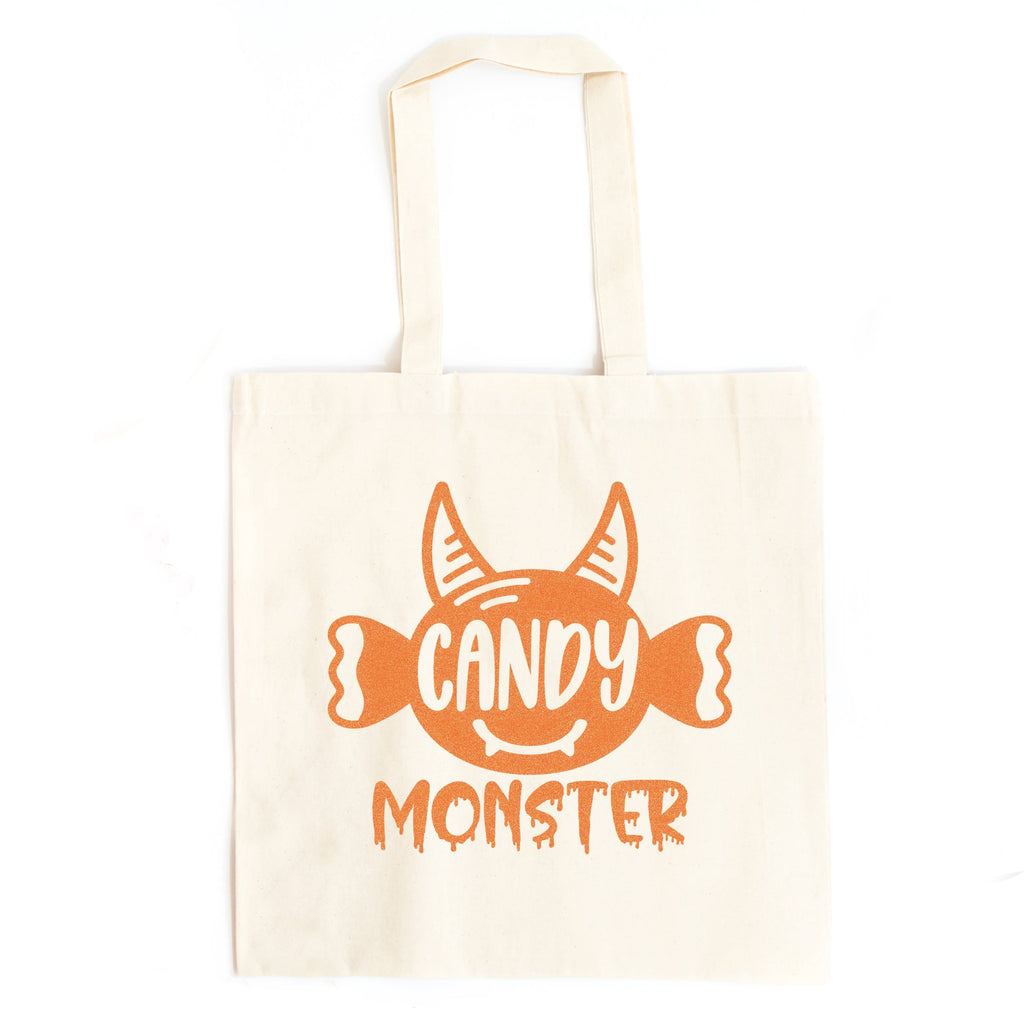 Candy Monster Horns Glitter - Canvas Tote