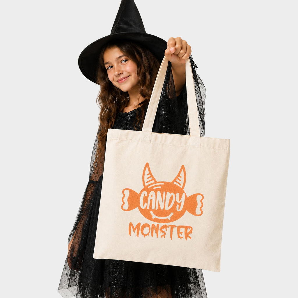 Candy Monster Horns Glitter - Canvas Tote