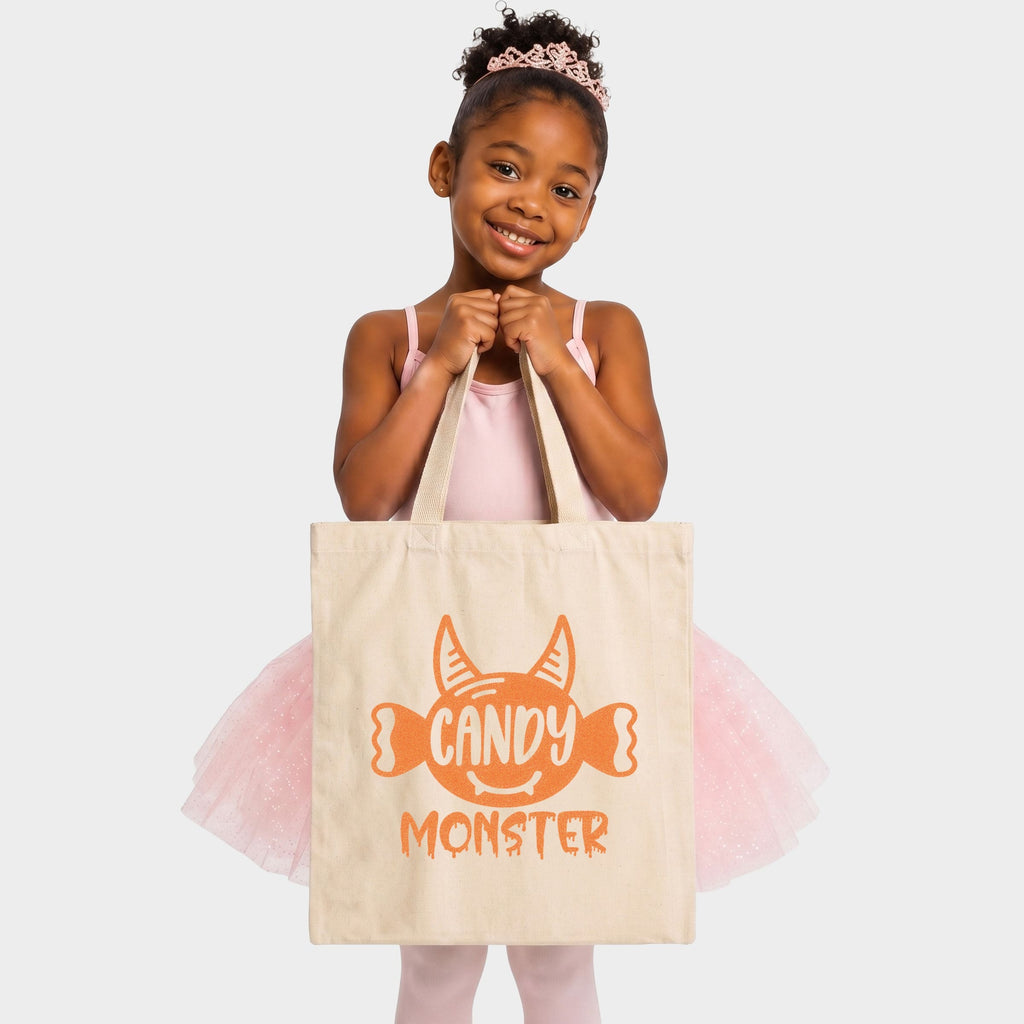 Candy Monster Horns Glitter - Canvas Tote