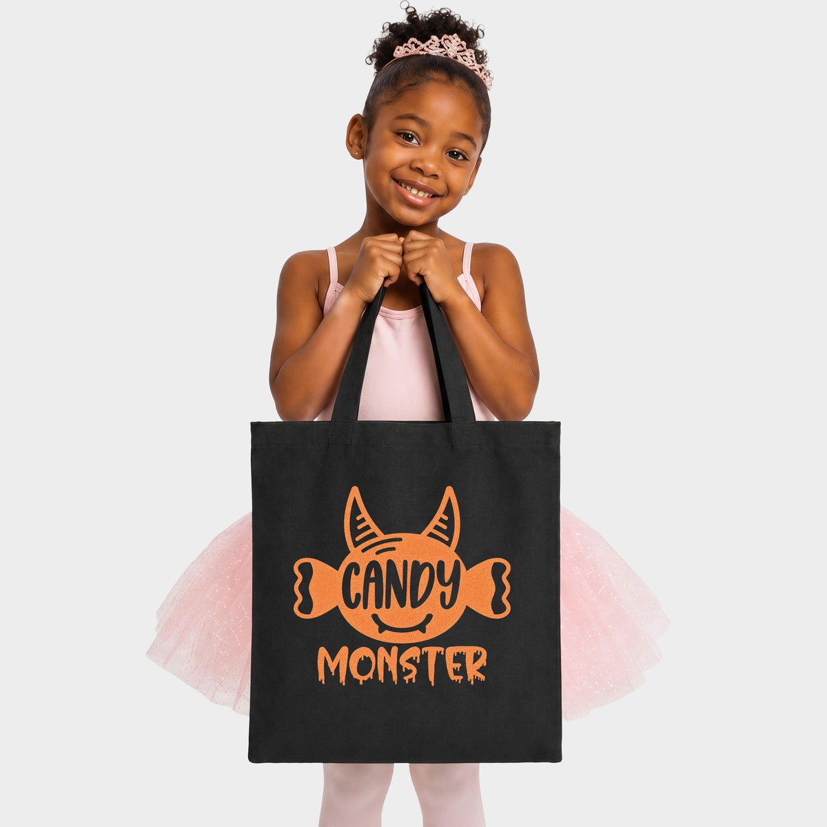 Candy Monster Horns Glitter - Canvas Tote