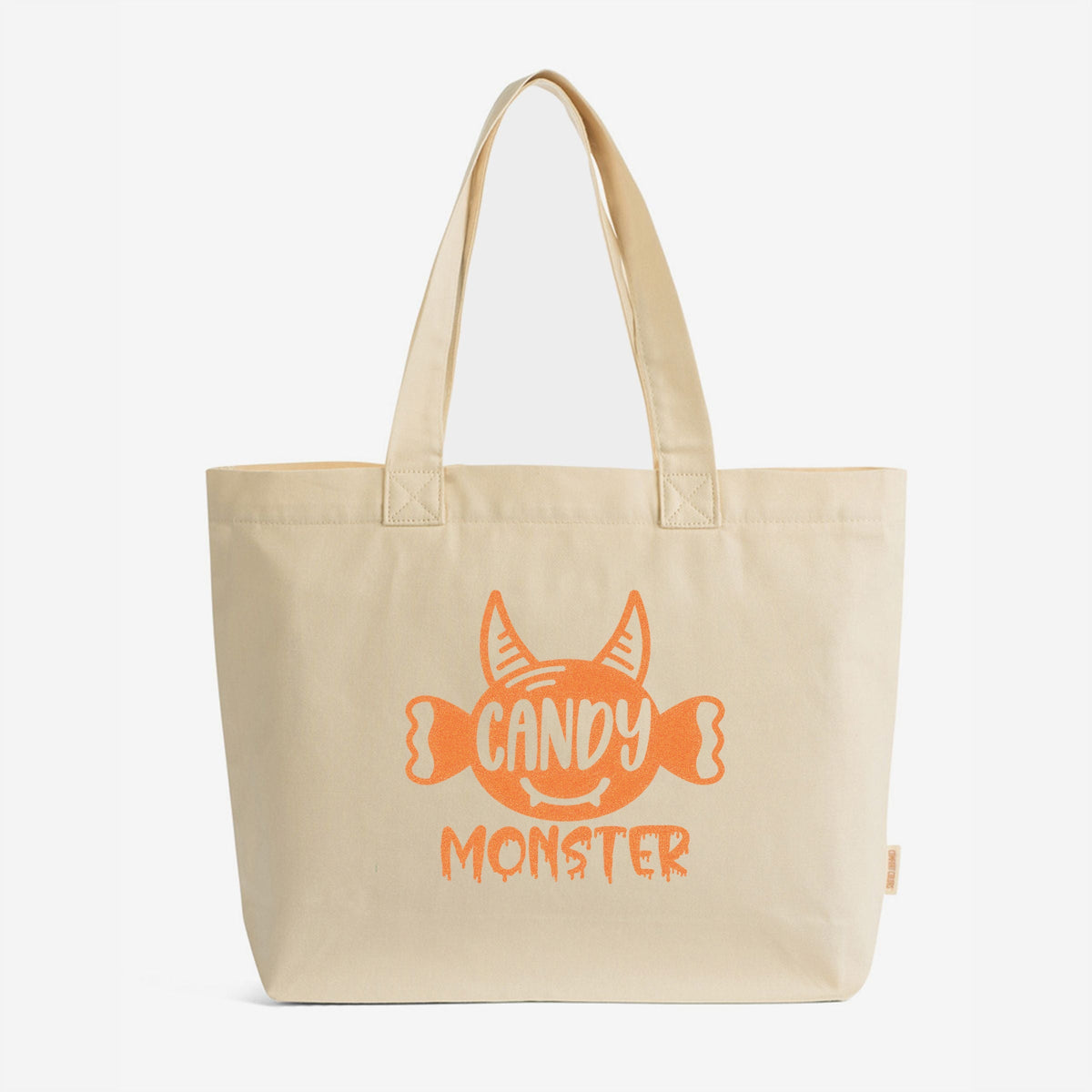 Candy Monster Horns Glitter - Zippered Canvas Tote