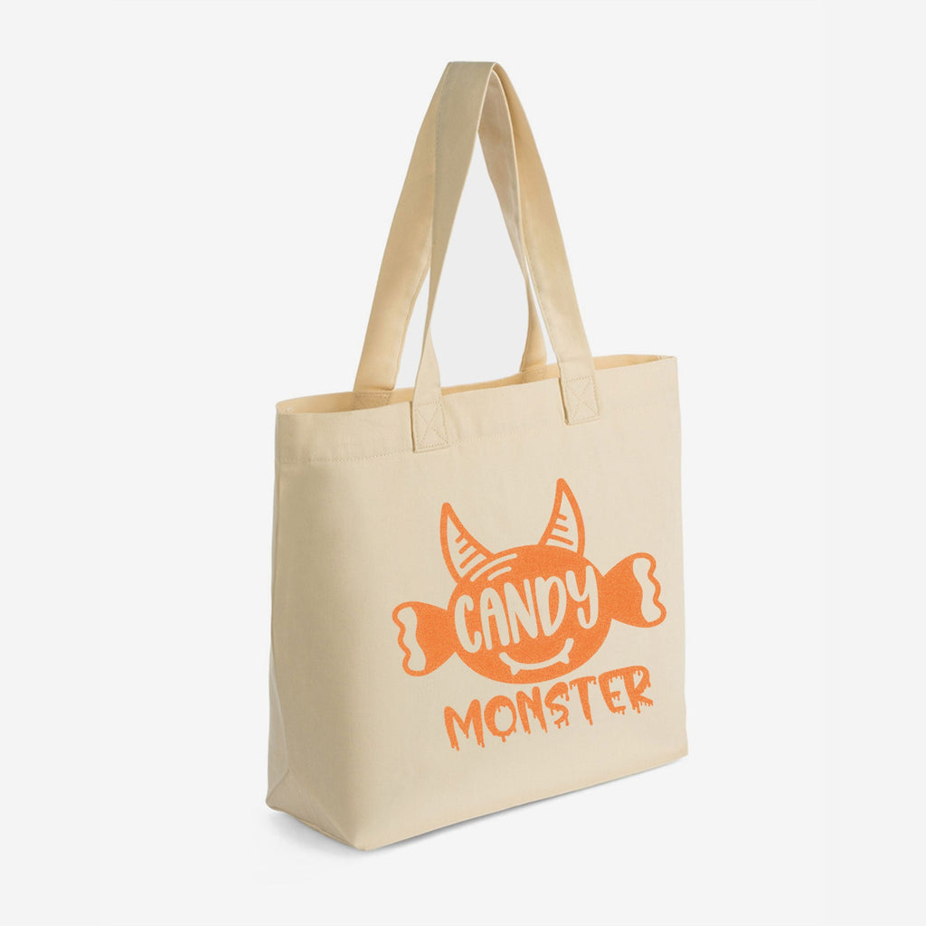 Candy Monster Horns Glitter - Zippered Canvas Tote