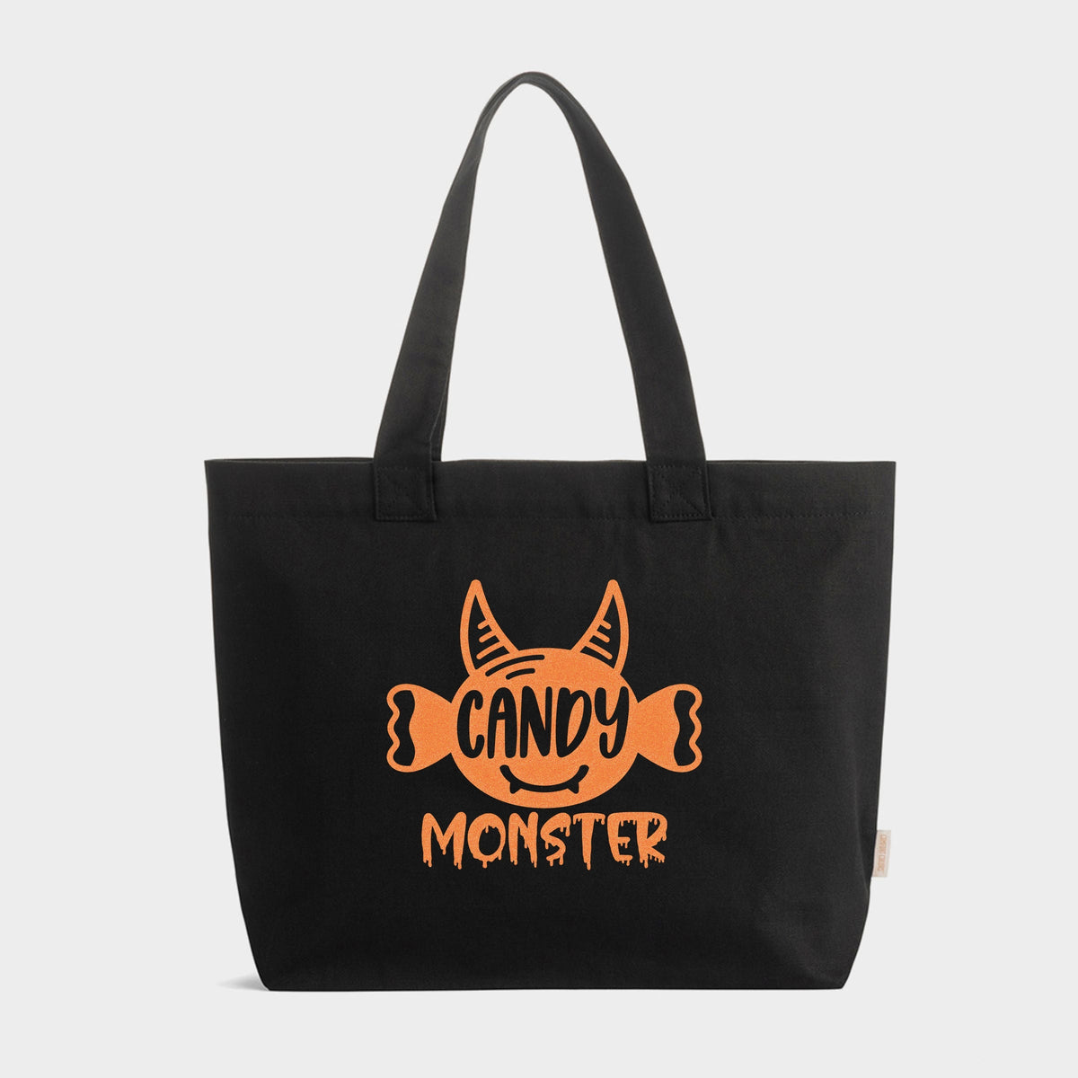 Candy Monster Horns Glitter - Zippered Canvas Tote