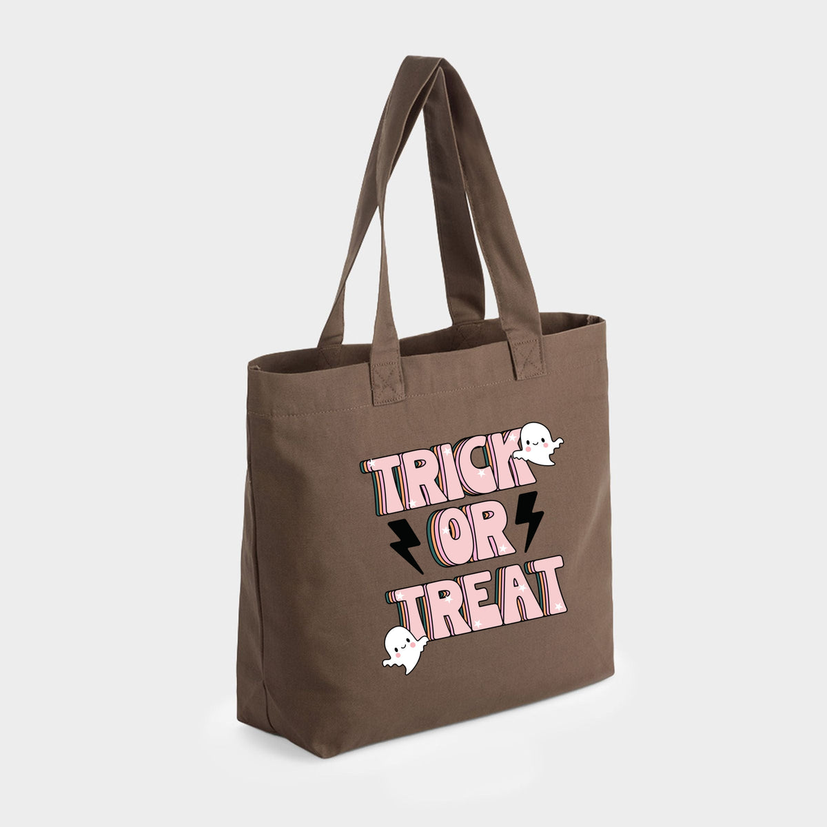 Trick Or Treat Lightning Bolt - Zippered Canvas Tote