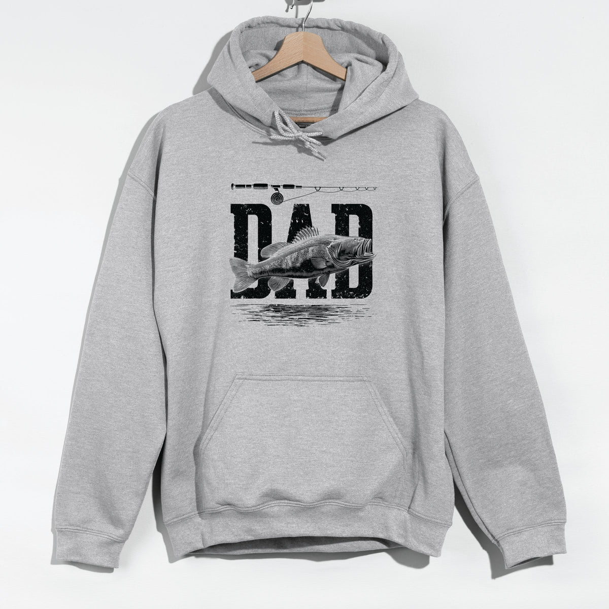 Dad Fishing Distressed - Men's Graphic Hoodie product image 5
