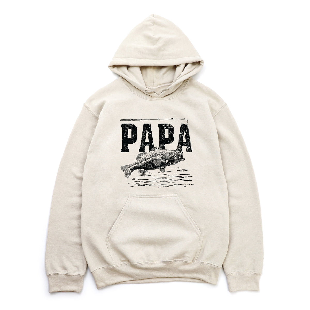 Papa Fishing Distressed - Men's Graphic Hoodie product image 4