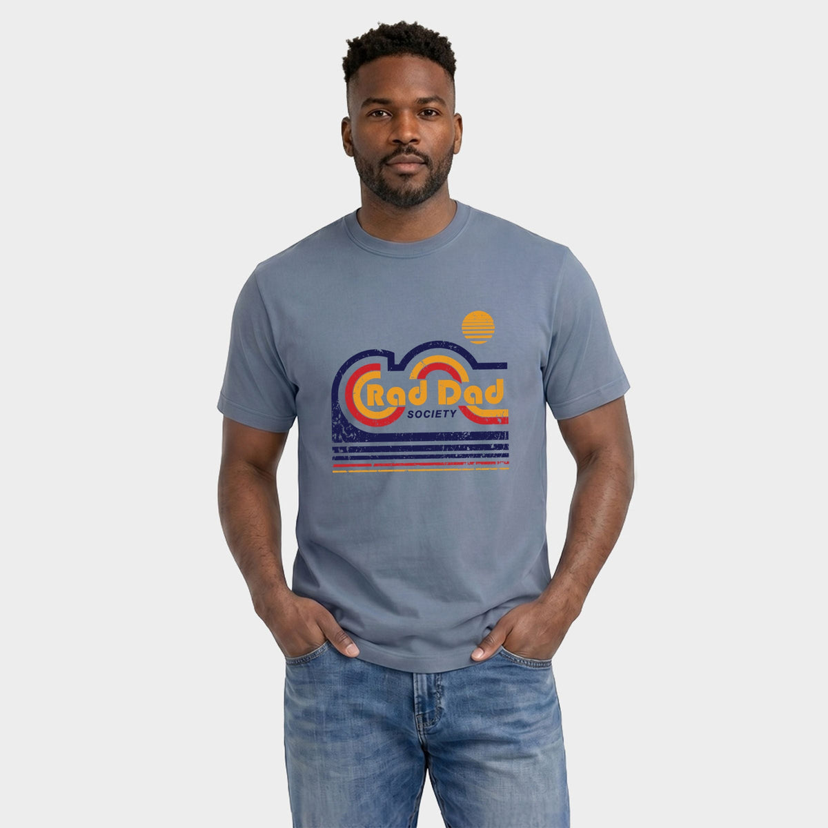 Rad Dad Society Retro - Men's Garment Dyed Graphic T-Shirt product image 1