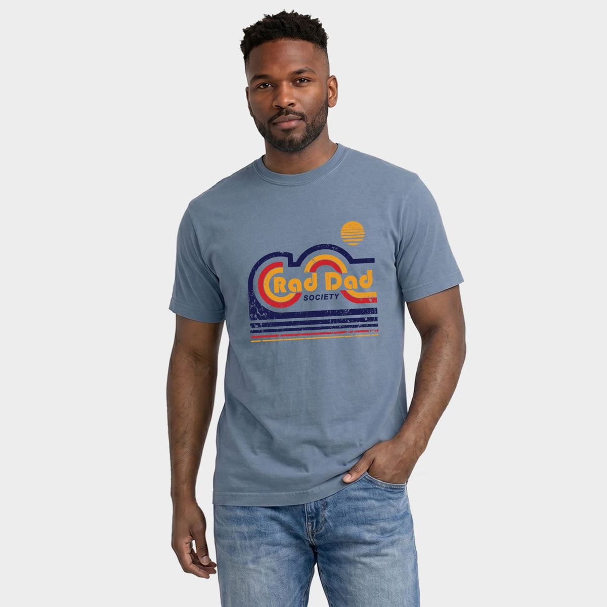 Rad Dad Society Retro - Men's Garment Dyed Graphic T-Shirt product image 2