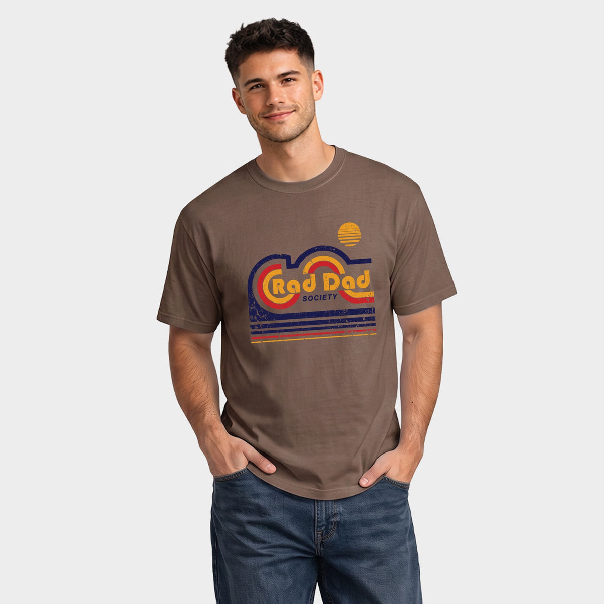 Rad Dad Society Retro - Men's Garment Dyed Graphic T-Shirt product image 4