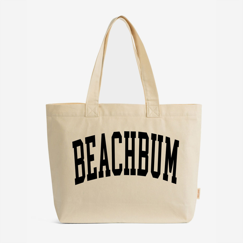 Beach Bum Curved - Zippered Canvas Tote