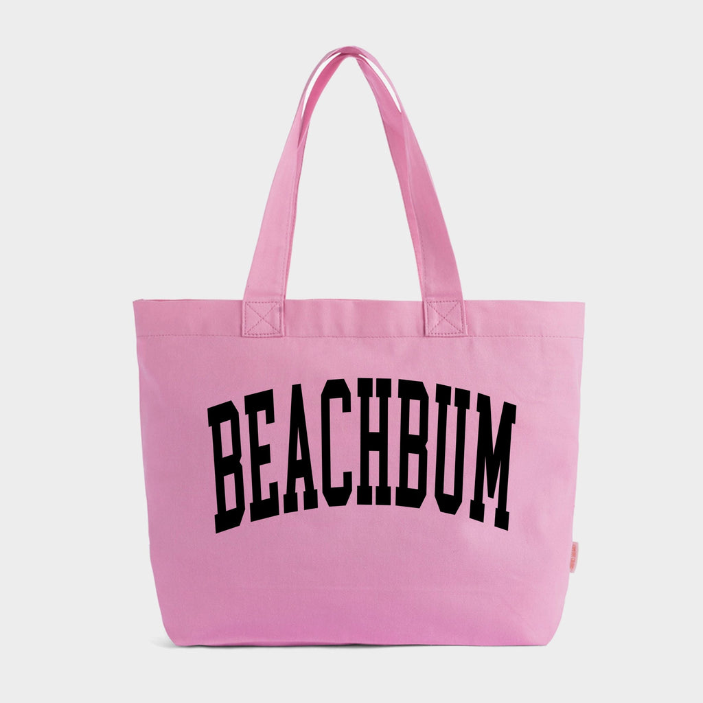 Beach Bum Curved - Zippered Canvas Tote