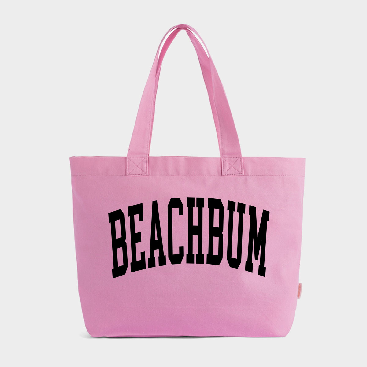 Beach Bum Curved - Zippered Canvas Tote