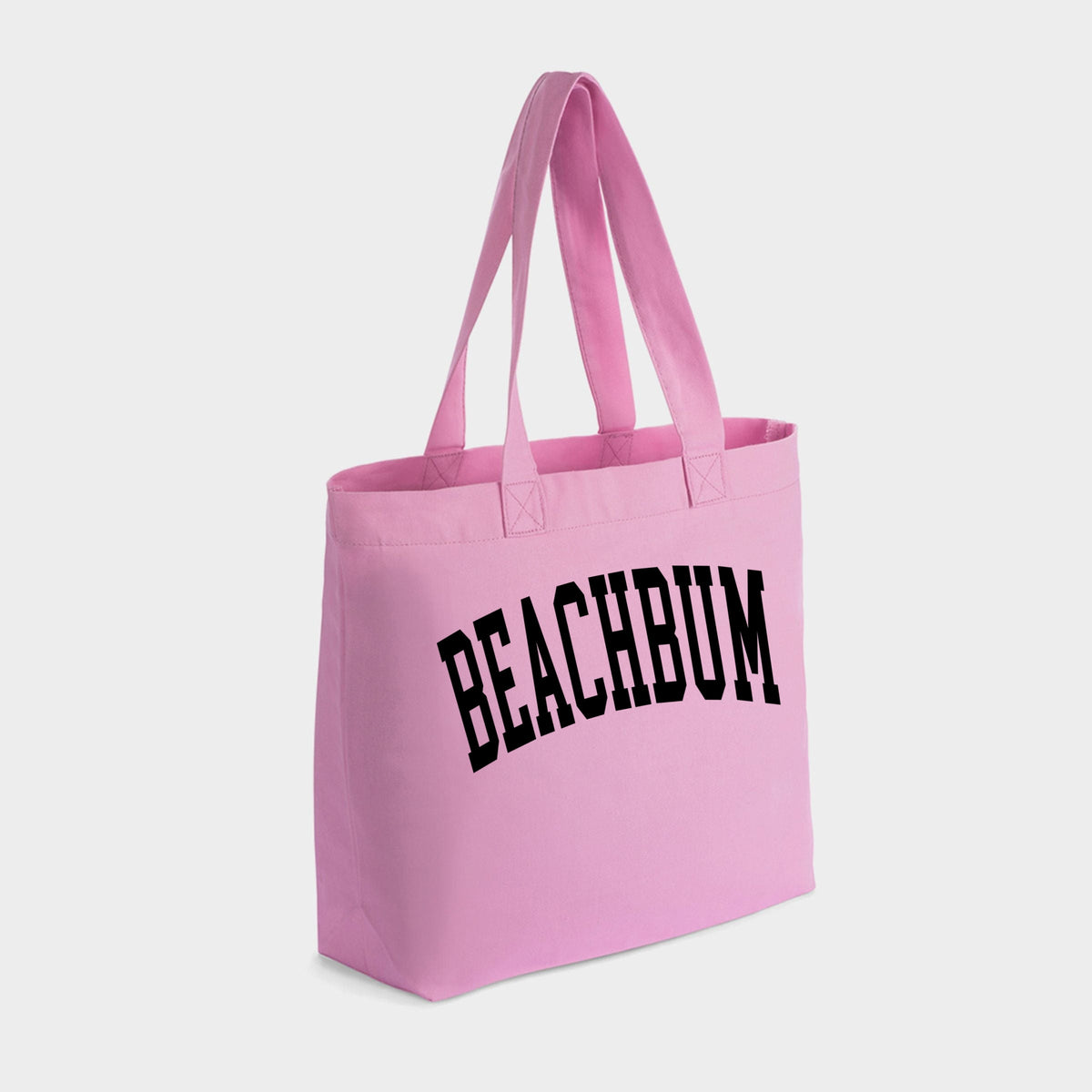 Beach Bum Curved - Zippered Canvas Tote