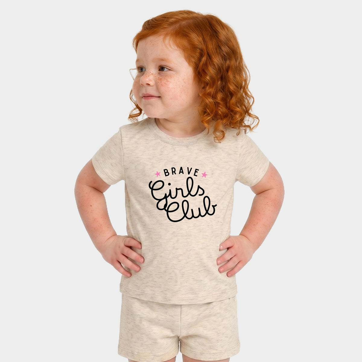 Brave Girls Club Cursive - Toddler Crew Shorts Set product image 5