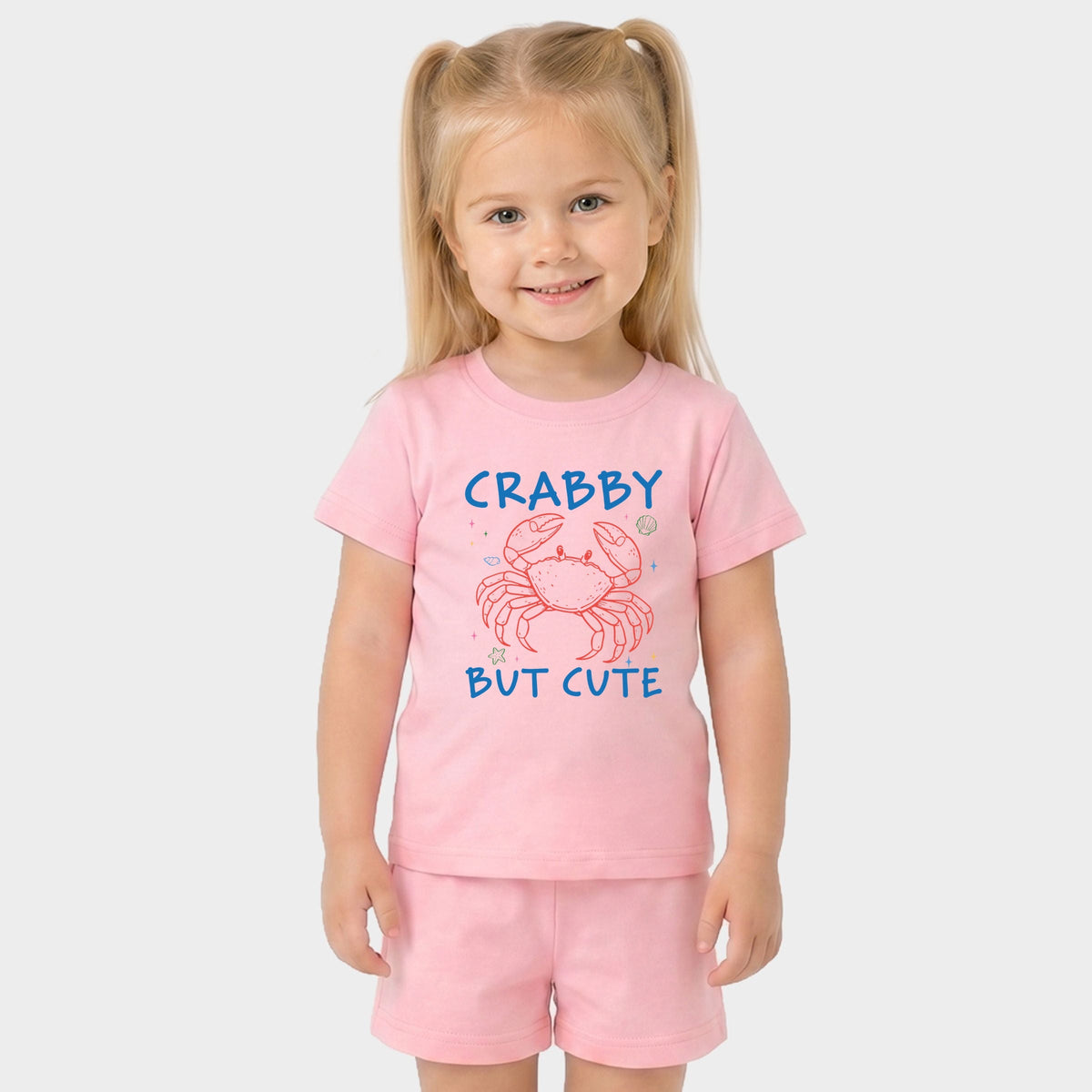 Crabby But Cute - Toddler Crew Shorts Set product image 1