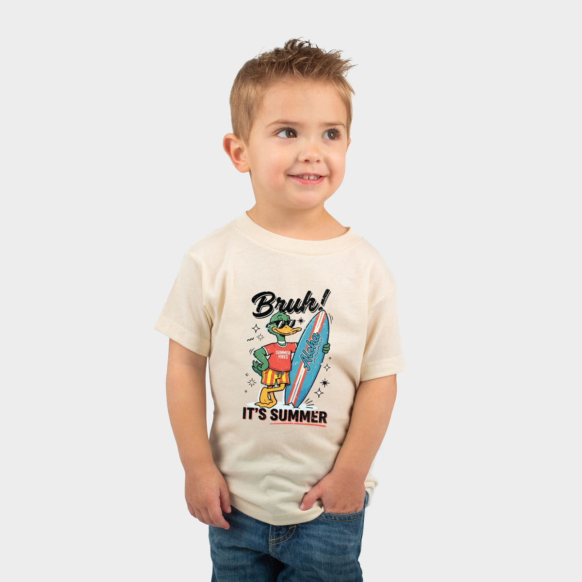 Bruh! It's Summer Duck - Toddler Short Sleeve Graphic product image 4