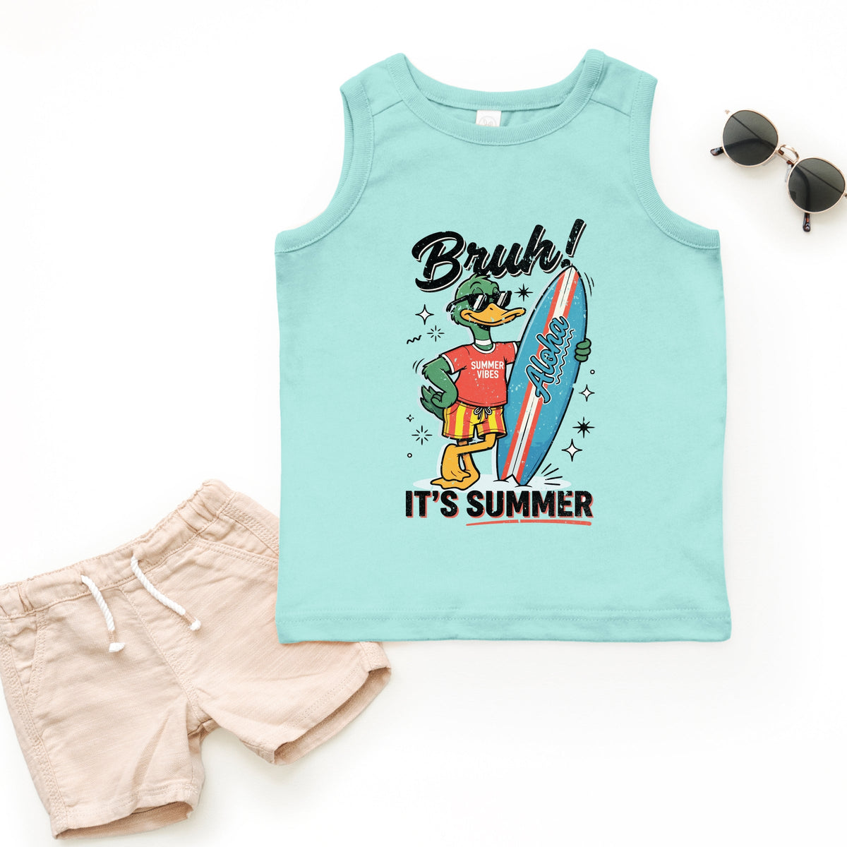 Bruh! It's Summer Duck - Toddler Graphic Tank