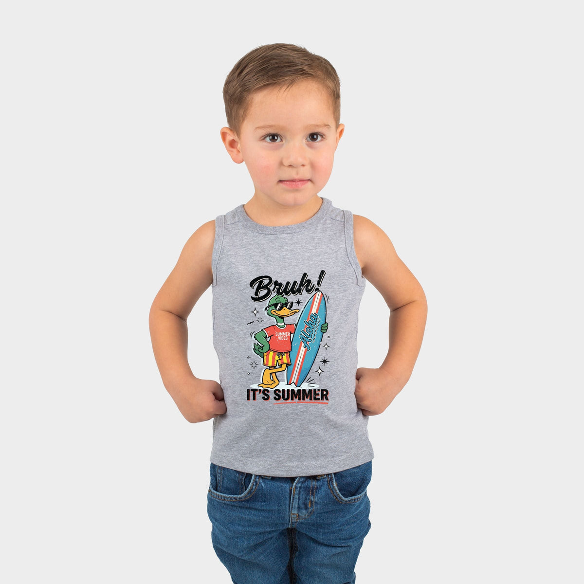 Bruh! It's Summer Duck - Toddler Graphic Tank