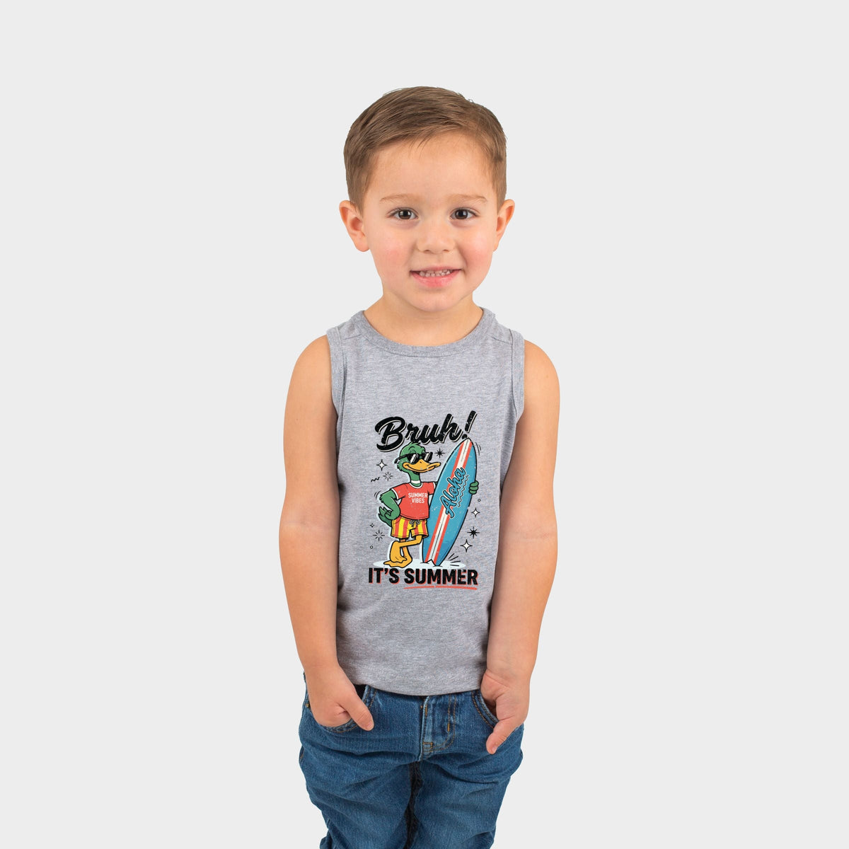 Bruh! It's Summer Duck - Toddler Graphic Tank