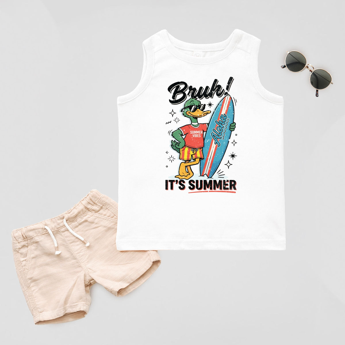 Bruh! It's Summer Duck - Toddler Graphic Tank