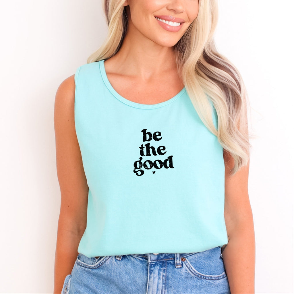 Be The Good Heart - Women's Garment Dyed Graphic Tank Top