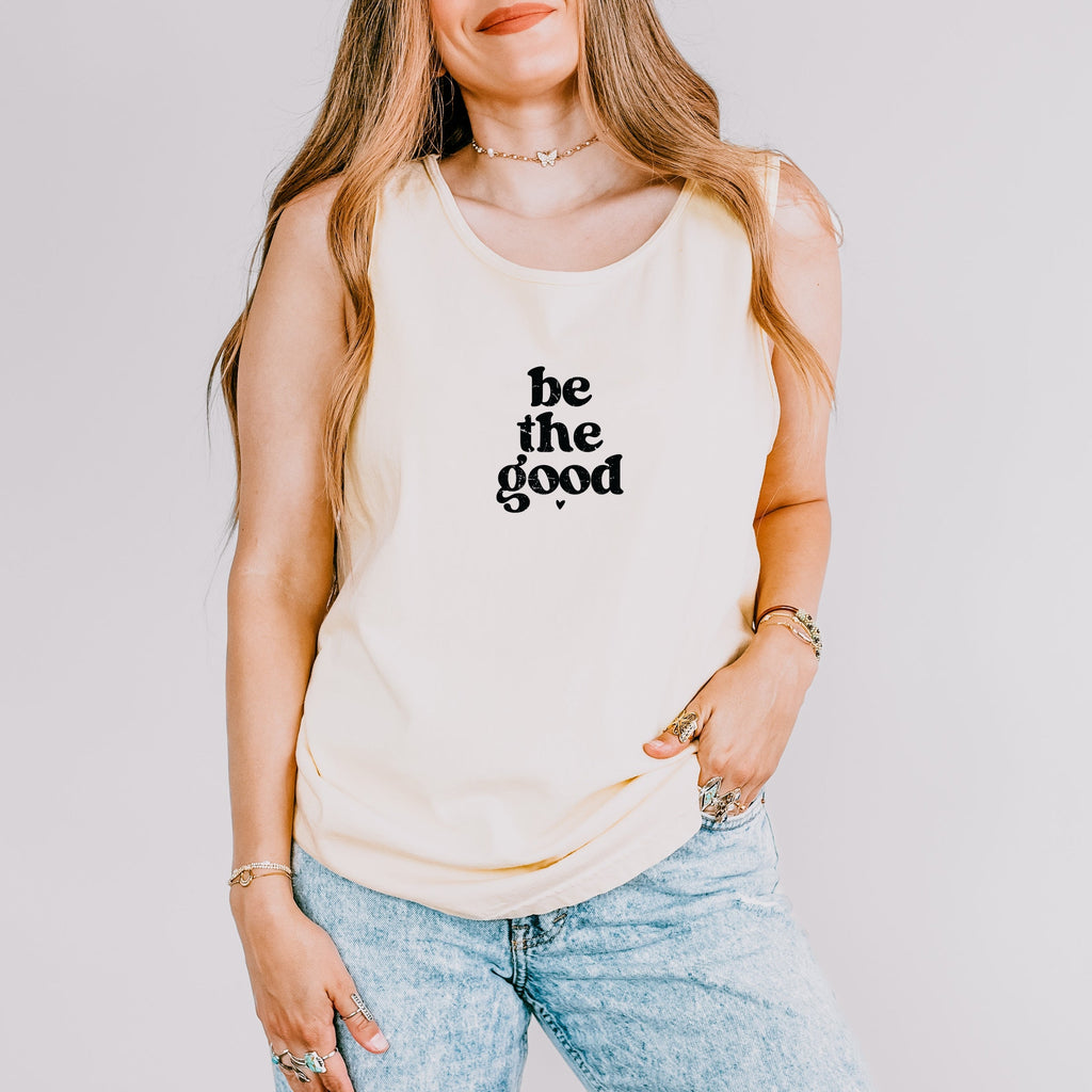 Be The Good Heart - Women's Garment Dyed Graphic Tank Top