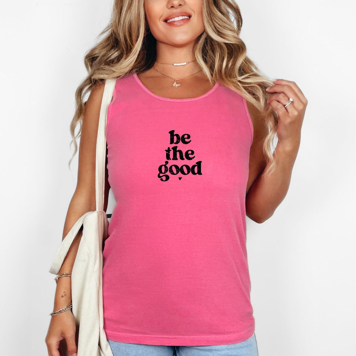 Be The Good Heart - Women's Garment Dyed Graphic Tank Top