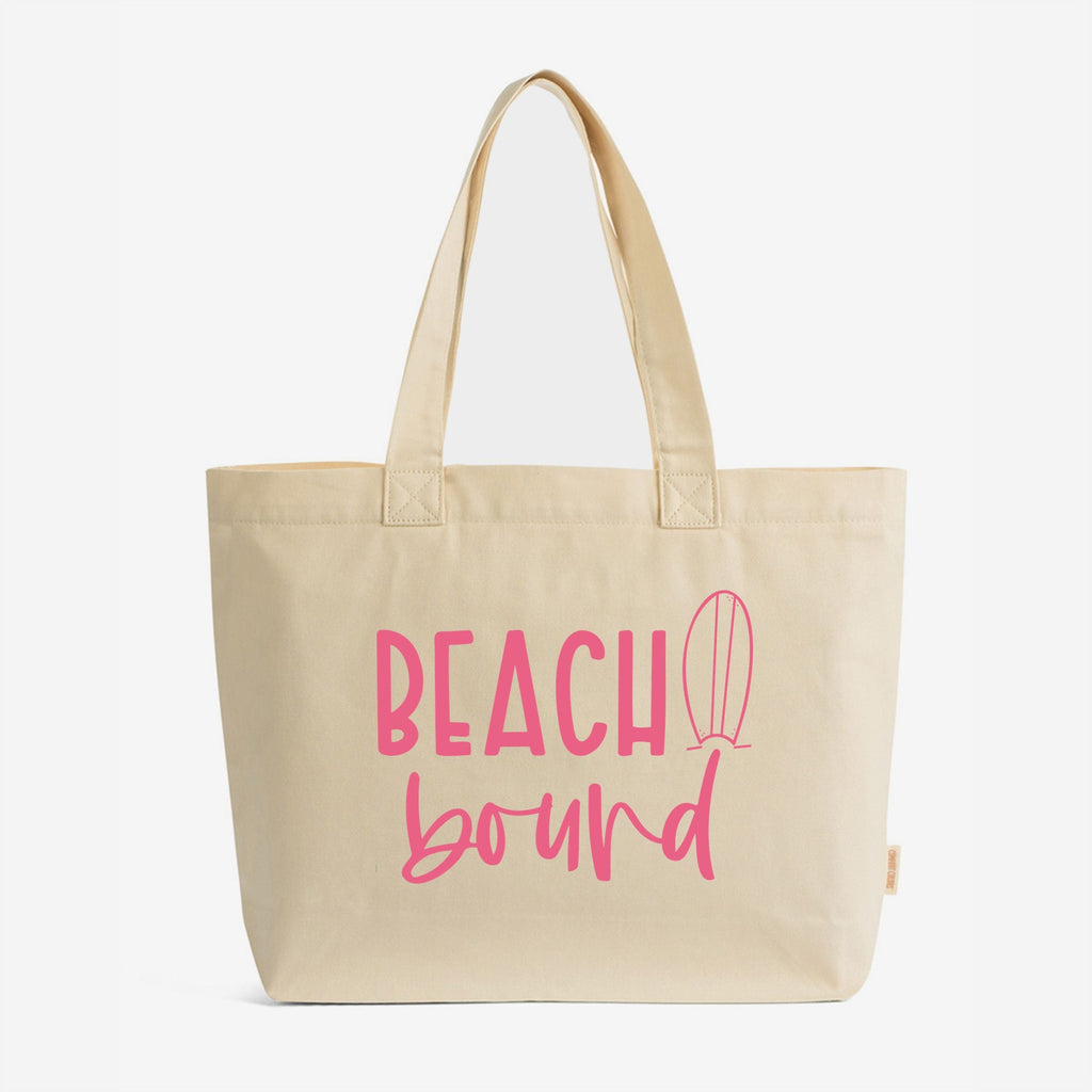 Beach Bound - Zippered Canvas Tote