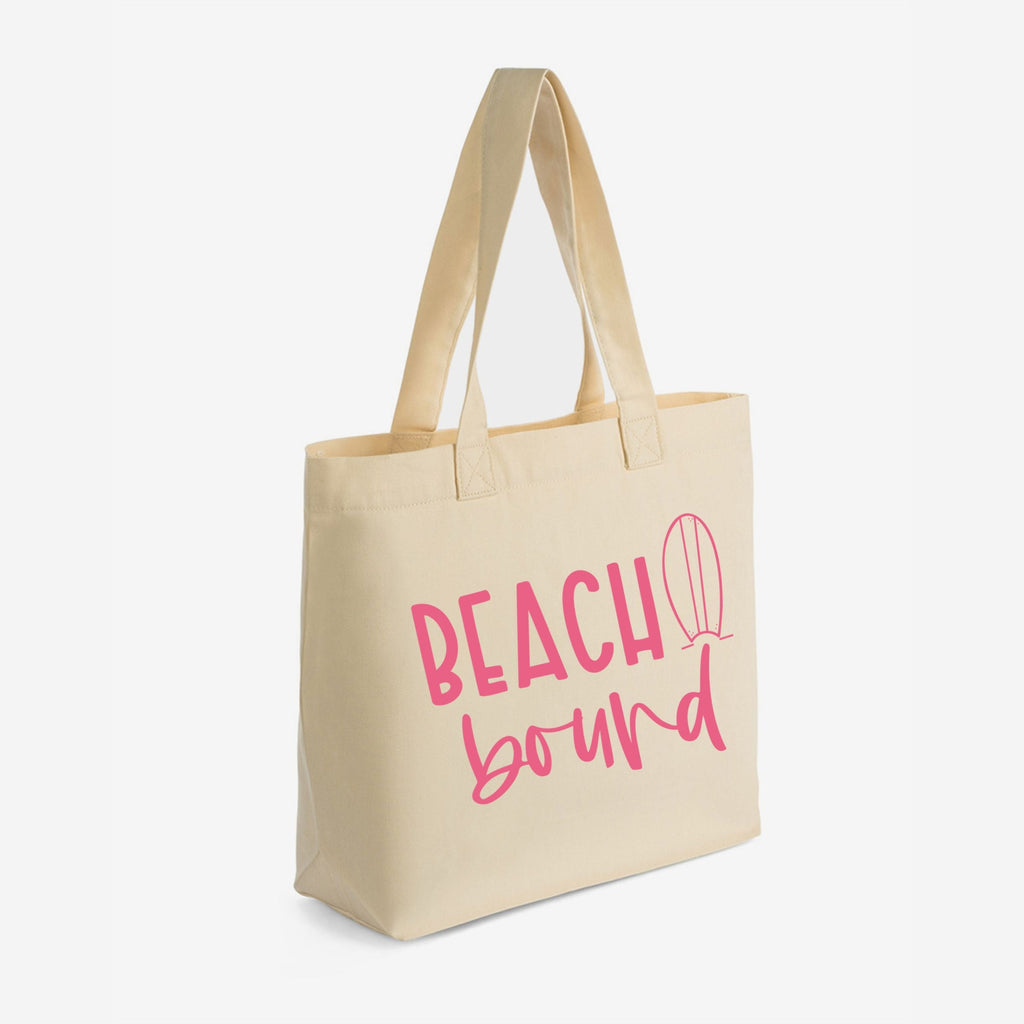 Beach Bound - Zippered Canvas Tote